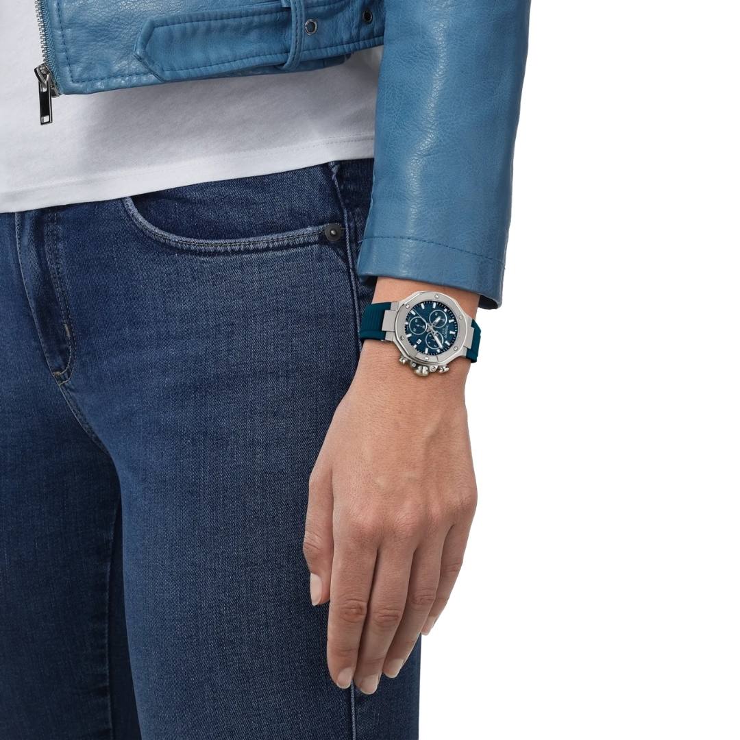 Tissot - T-RACE m. blå urskive, 38 mm - T1418171704100 - Image 2