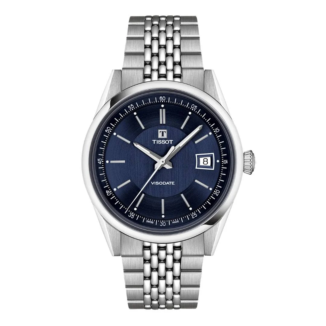 Tissot - Visodate m. blå urskive, 39 mm - T1574071104100