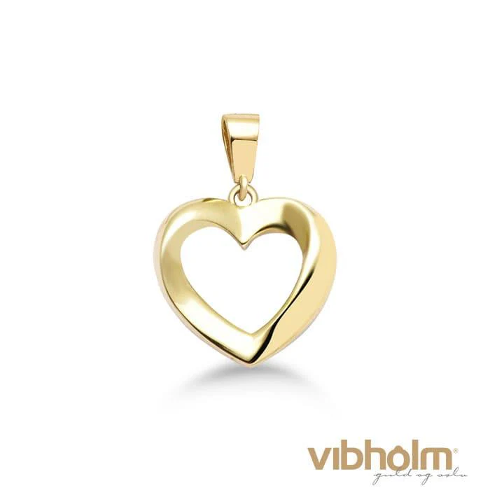 Vibholm GULD - Åben Hjerte Vedhæng - NO-PP1388