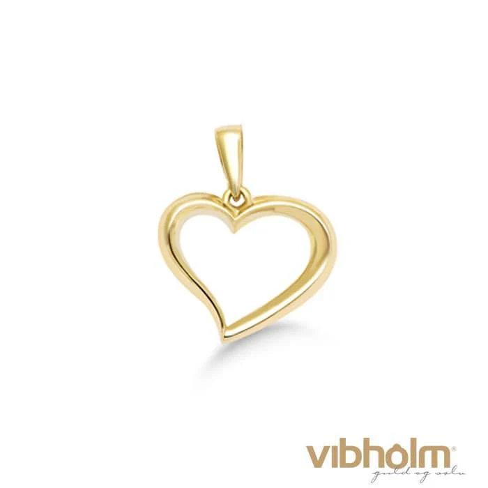 Vibholm GULD - Åben Hjerte Vedhæng - OZ-P185