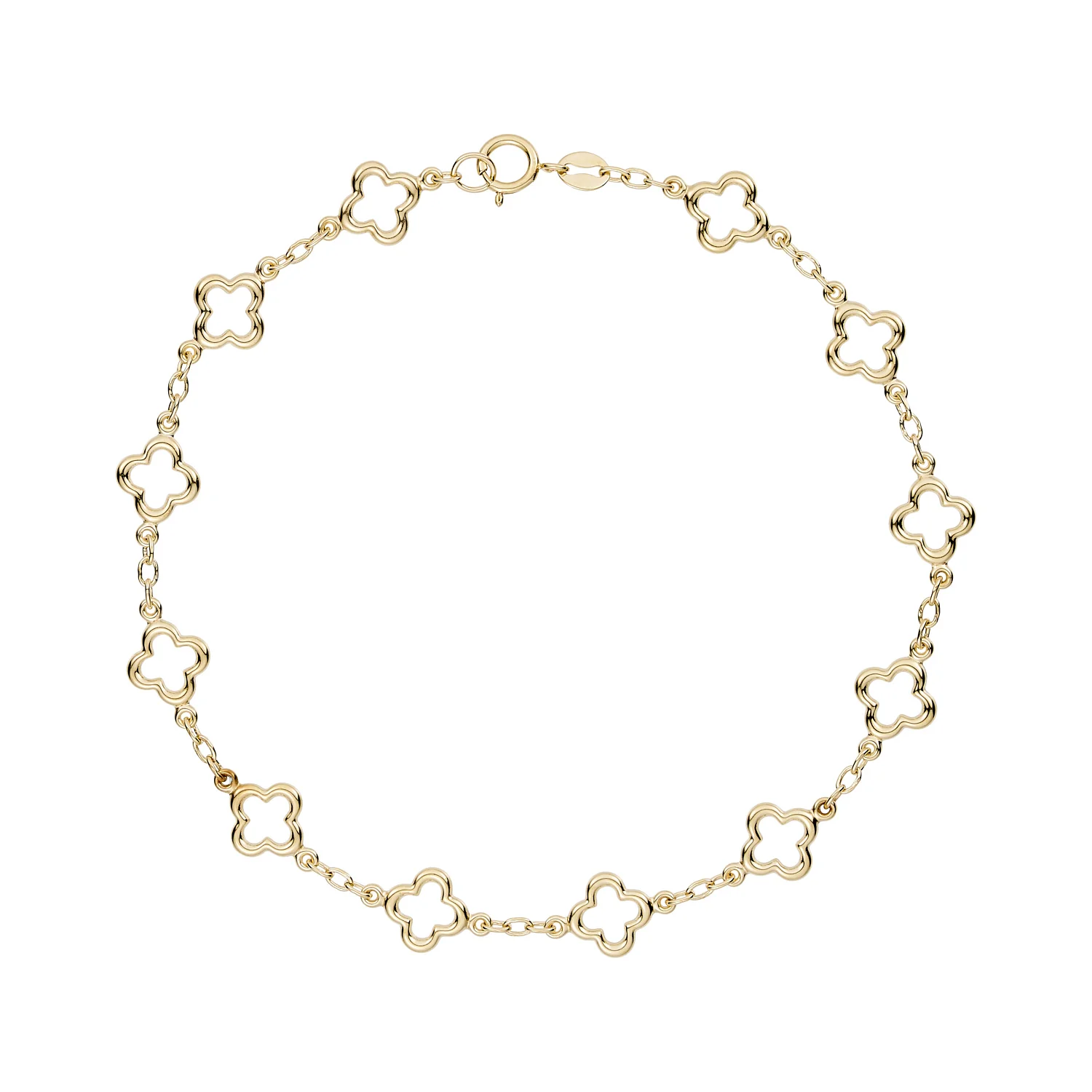 Vibholm GULD - Armbånd m. blomster, 16+3 cm - 8 kt. guld