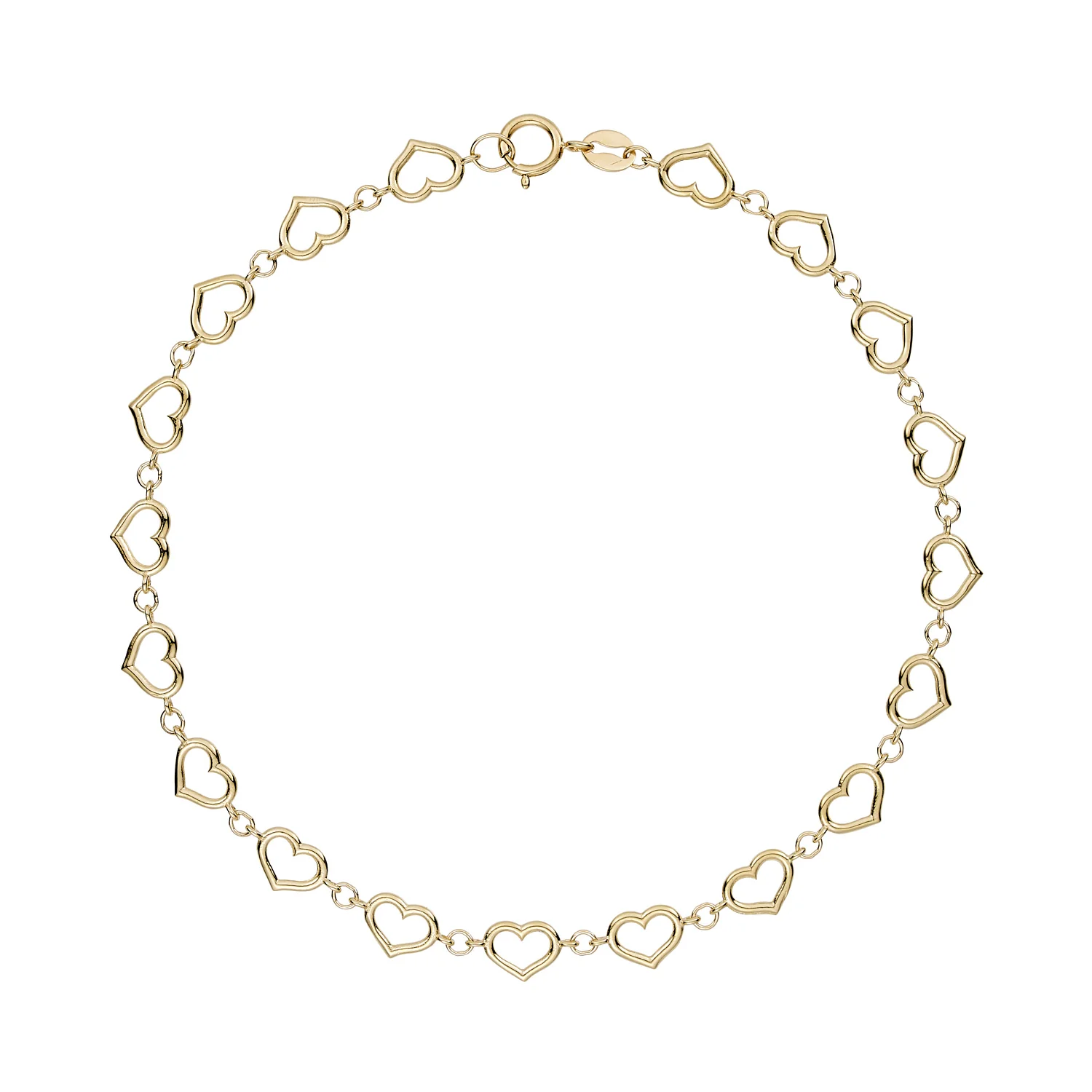Vibholm GULD - Armbånd m. hjerter, 19 cm - 8 kt. guld