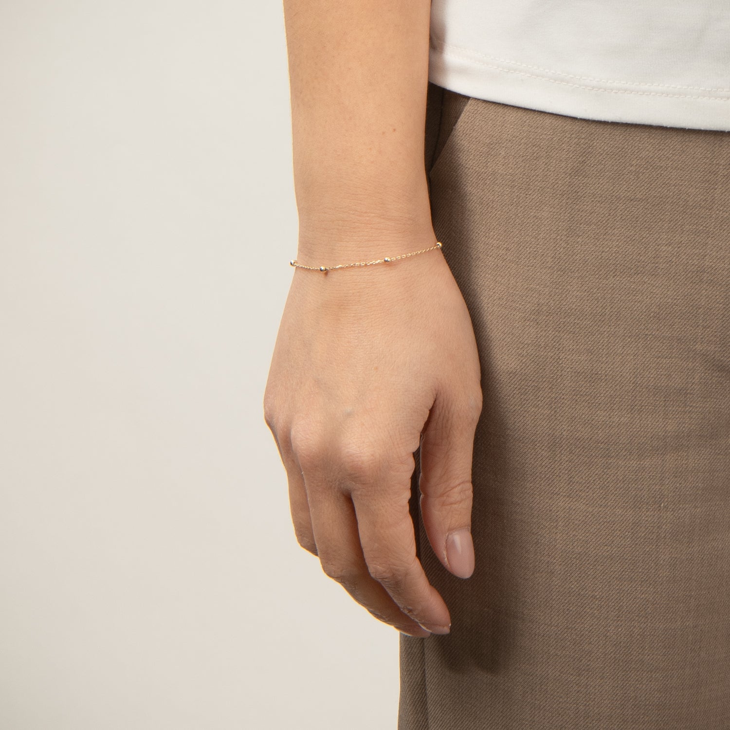 Vibholm GULD - Armbånd m. kugler, 16+2 cm - 8 kt. guld - Image 2