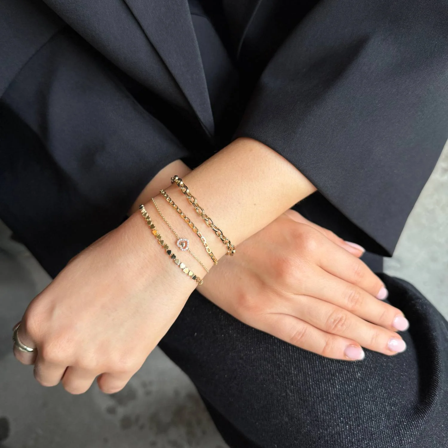 Vibholm GULD - Armbånd m. små led, 18 cm - 8 kt. guld - Image 3