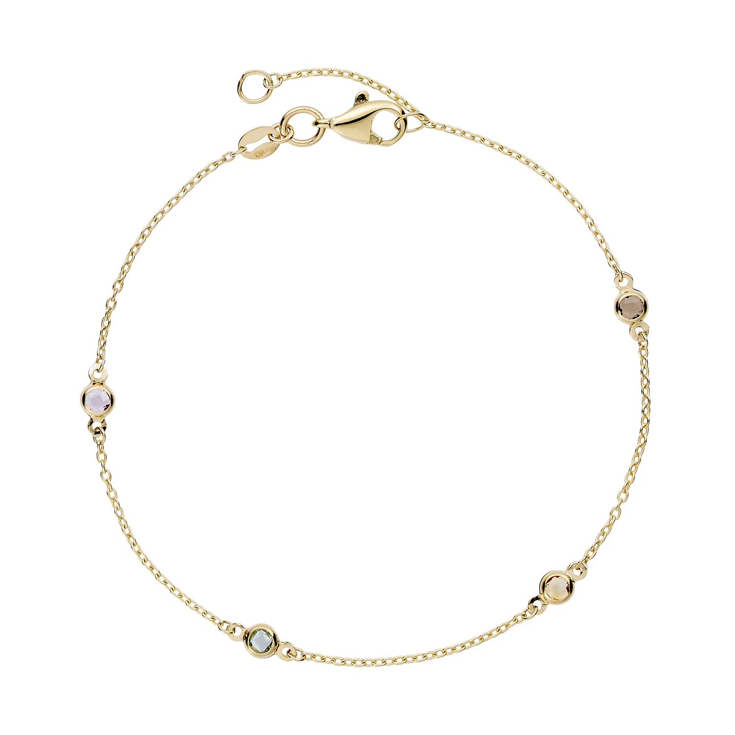 Vibholm GULD - Armbånd m. zirkonia, 16+3 cm - 8 kt. guld