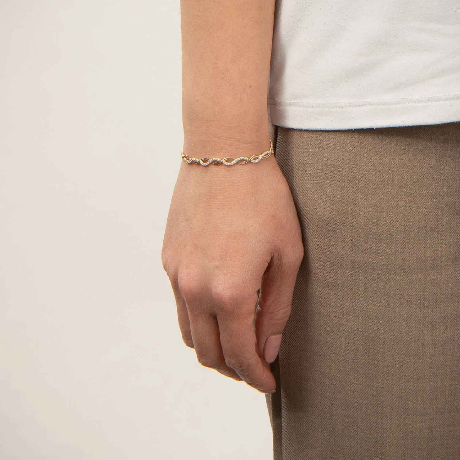 Vibholm GULD - Armbånd m. zirkonia, 19 cm - 8 kt. guld - Image 2