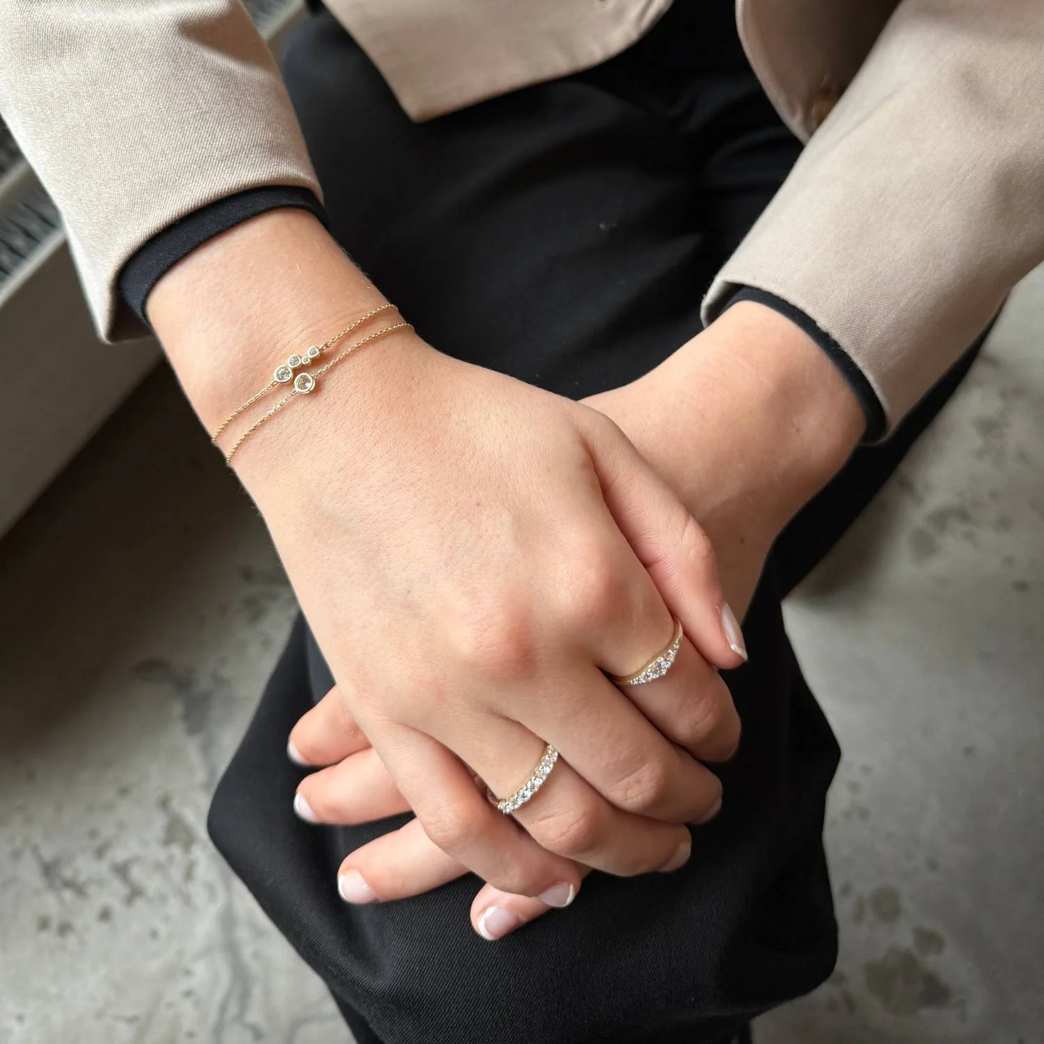 Vibholm GULD - Armbånd m. zirkonia, 16,5+2 cm - 8 kt. guld - Image 3