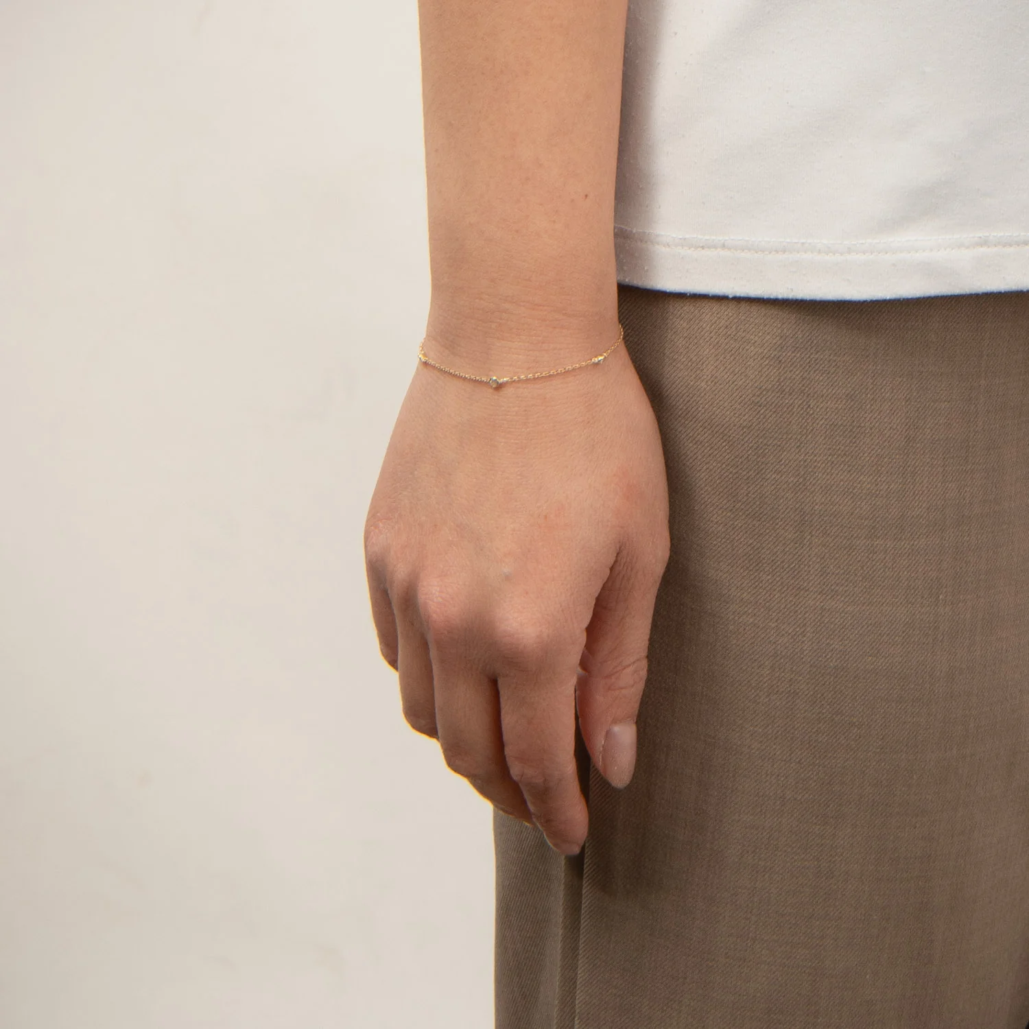 Vibholm GULD - Armbånd m. zirkonia, 19 cm/2,9 mm - 8 kt. guld - Image 2