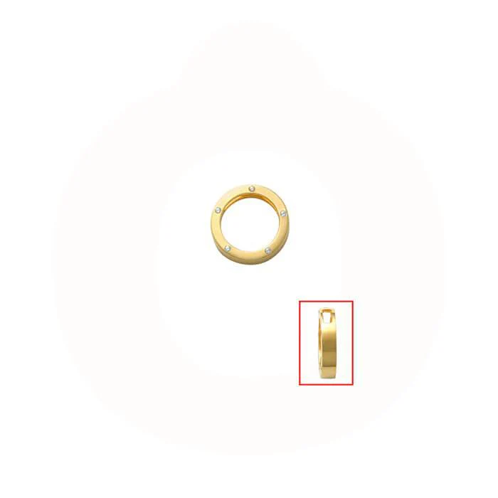 Vibholm GULD - Cirkel Vedhæng - 9 kt. guld m/zirkonia CG46377
