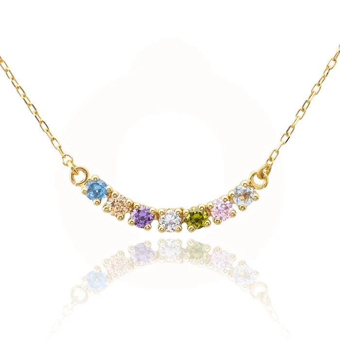 Vibholm GULD - Collier med farvede zirkonia - GA3008
