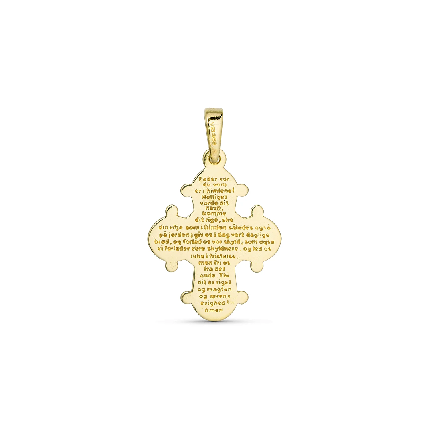 Vibholm GULD - Dagmarkors m. fadervor. 17 mm - 8 kt. guld - Image 3
