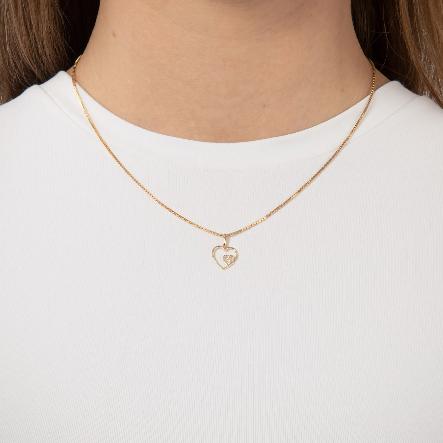 Vibholm GULD - Dobbelthjerte vedhæng - CG45666-9 - Image 2