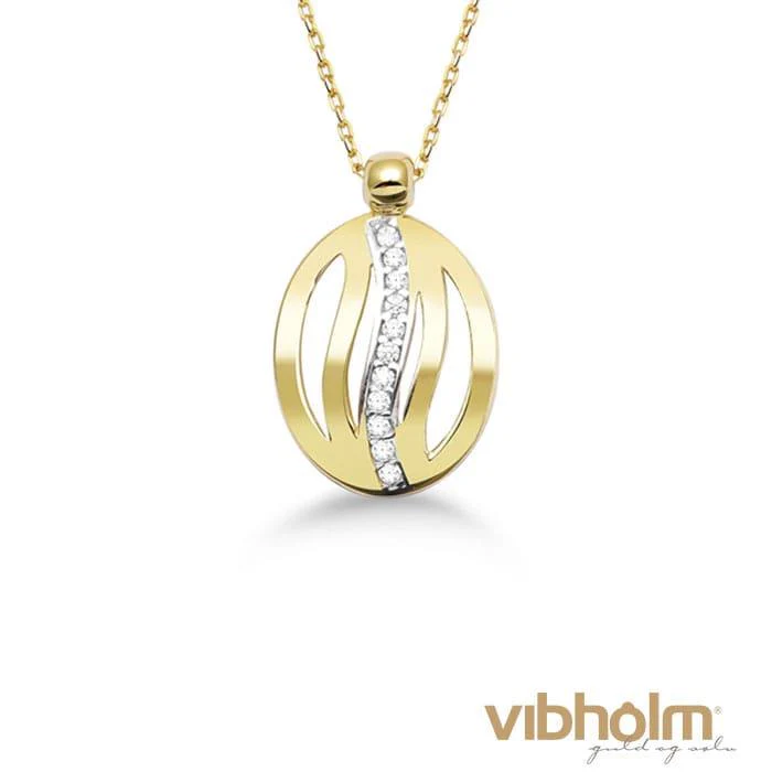 Vibholm GULD - Halskæde m/ vedhæng - OZ-PN1018-YW-CZ