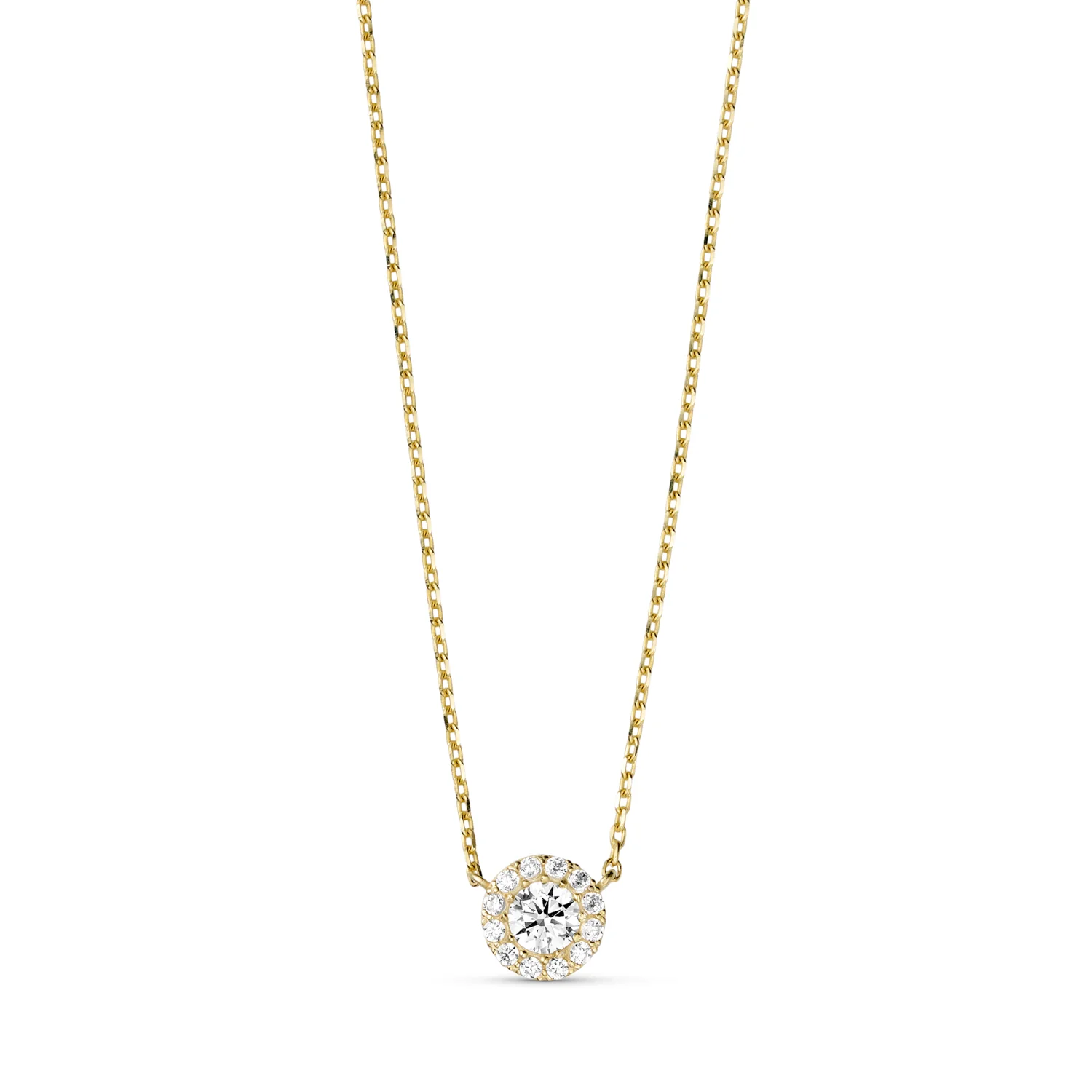 Vibholm GULD - Halskæde m. zirkonia, 43 cm/6,8 mm - 8 kt. guld