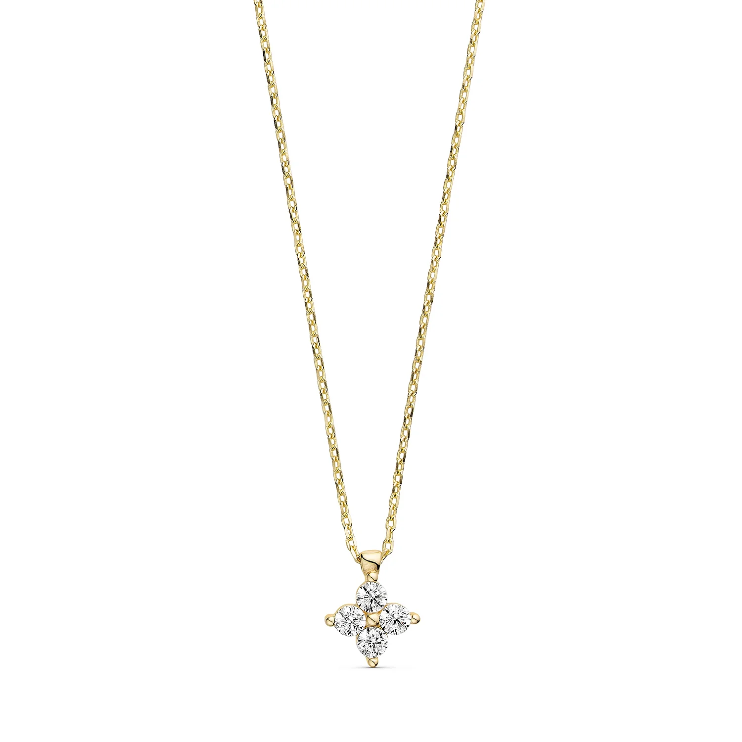 Vibholm GULD - Halskæde m. zirkonia, 45+3 cm - 8 kt. guld