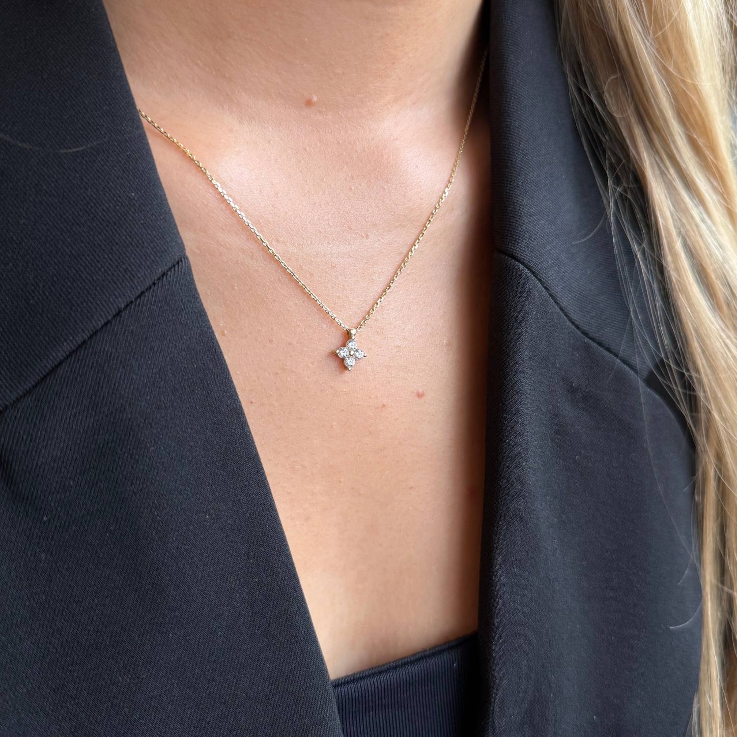 Vibholm GULD - Halskæde m. zirkonia, 45+3 cm - 8 kt. guld - Image 3