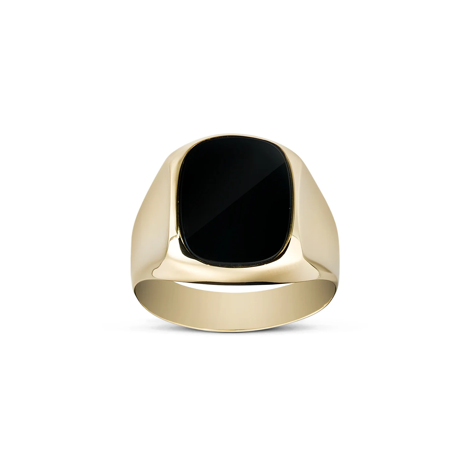 Vibholm GULD - Herrering m. onyx, bred - 8 kt. guld