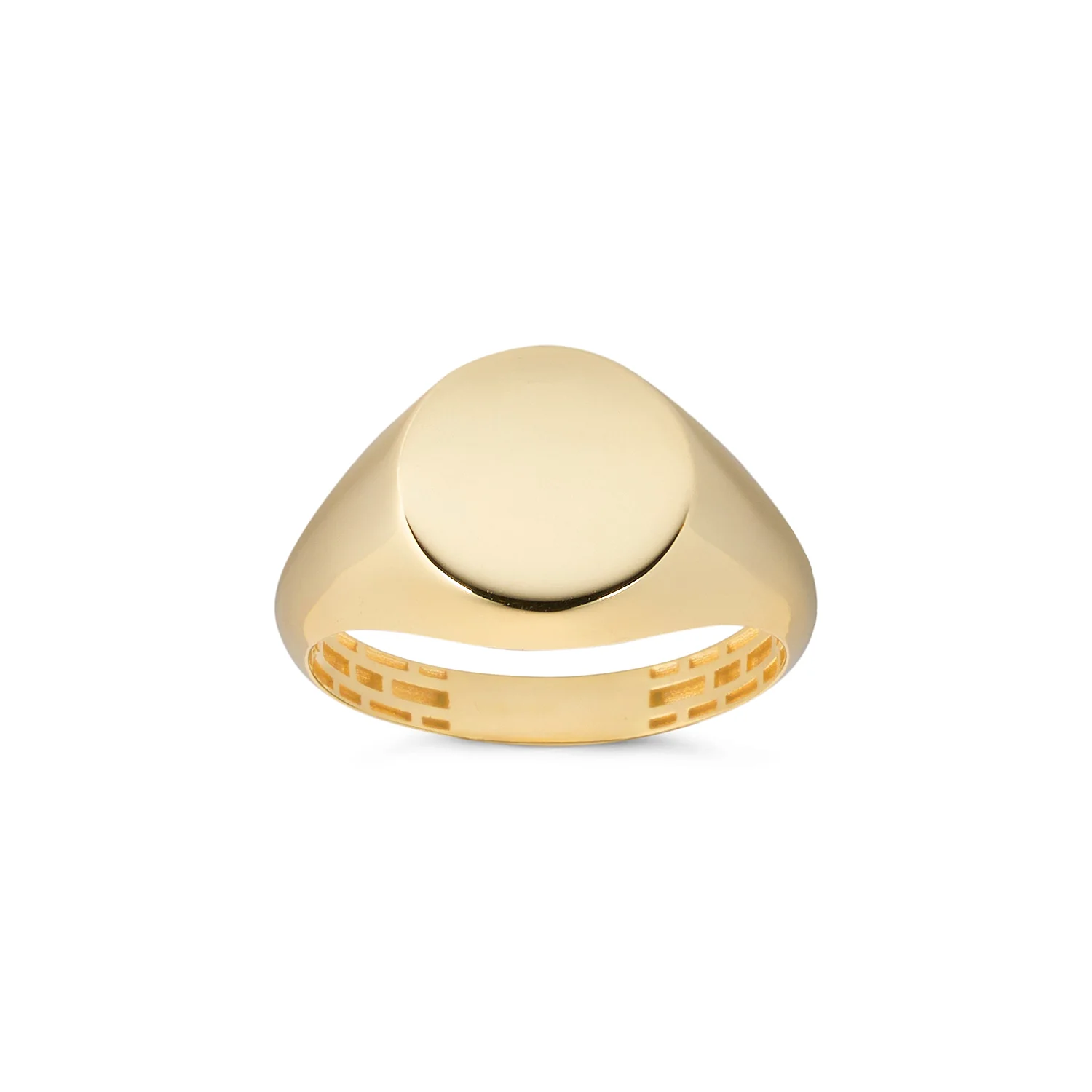 Vibholm GULD - Herrering m. rund plade - 8 kt. guld