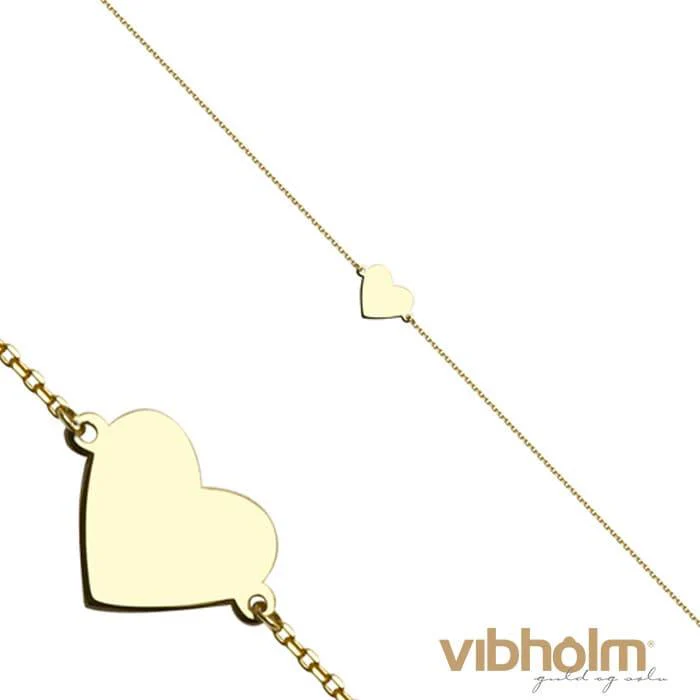 Vibholm GULD - Hjerte Armbånd - OZ-XB144