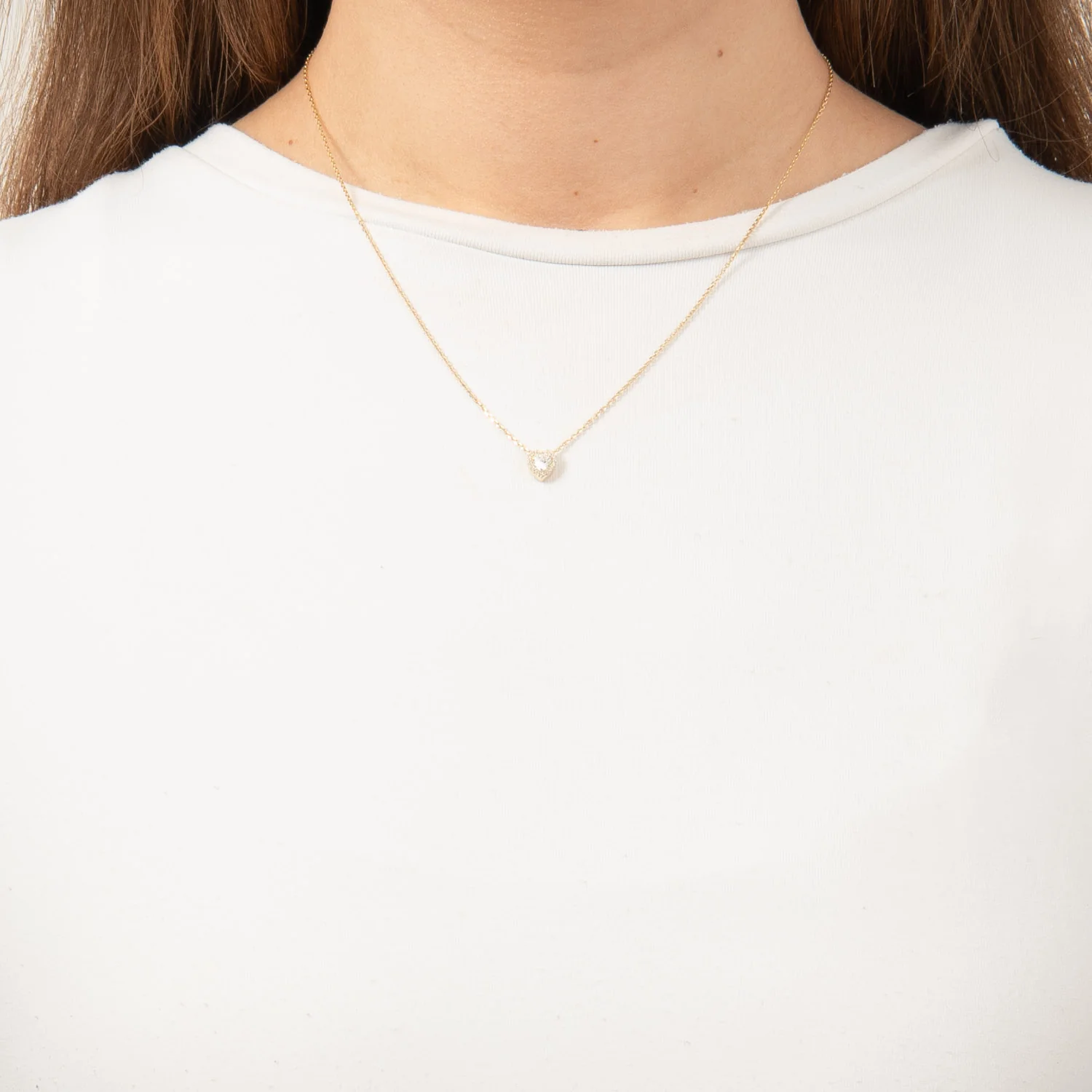 Vibholm GULD - Hjerte halskæde - 8 kt. guld - Image 3