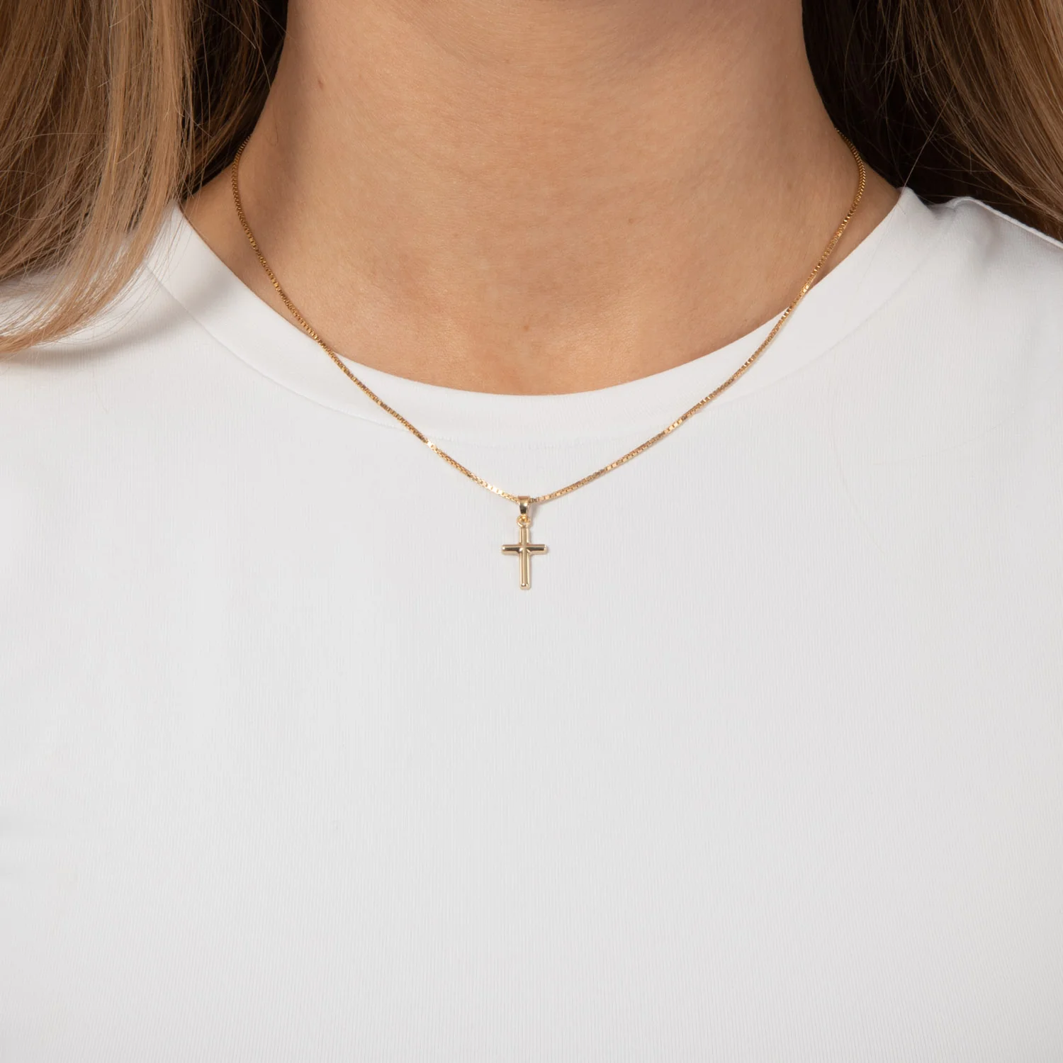 Vibholm GULD - Kors Vedhæng 13 mm - BSC50/ISTP14027-8 - Image 2