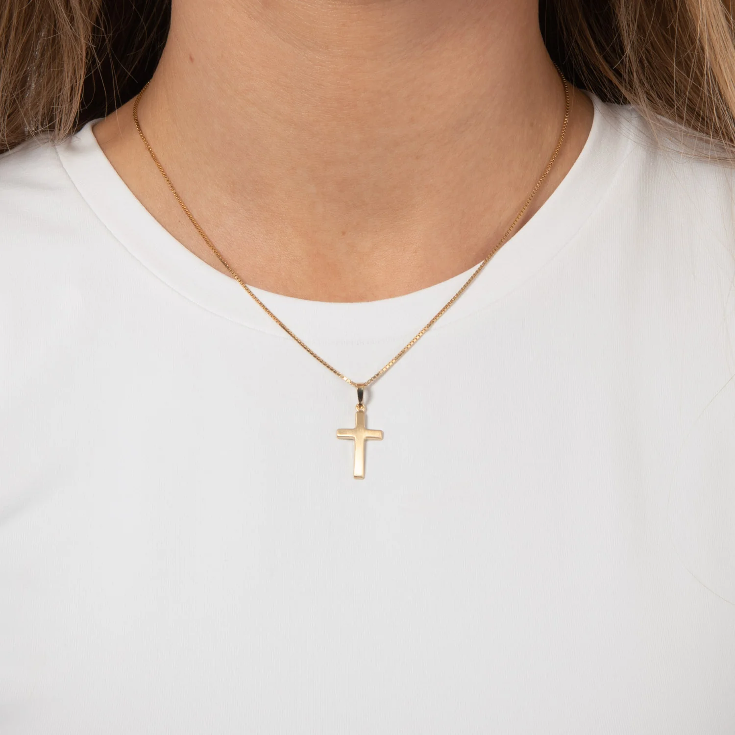 Vibholm GULD - Kors Vedhæng 19 mm - BSC50/ISTP14033-BR8 - Image 2