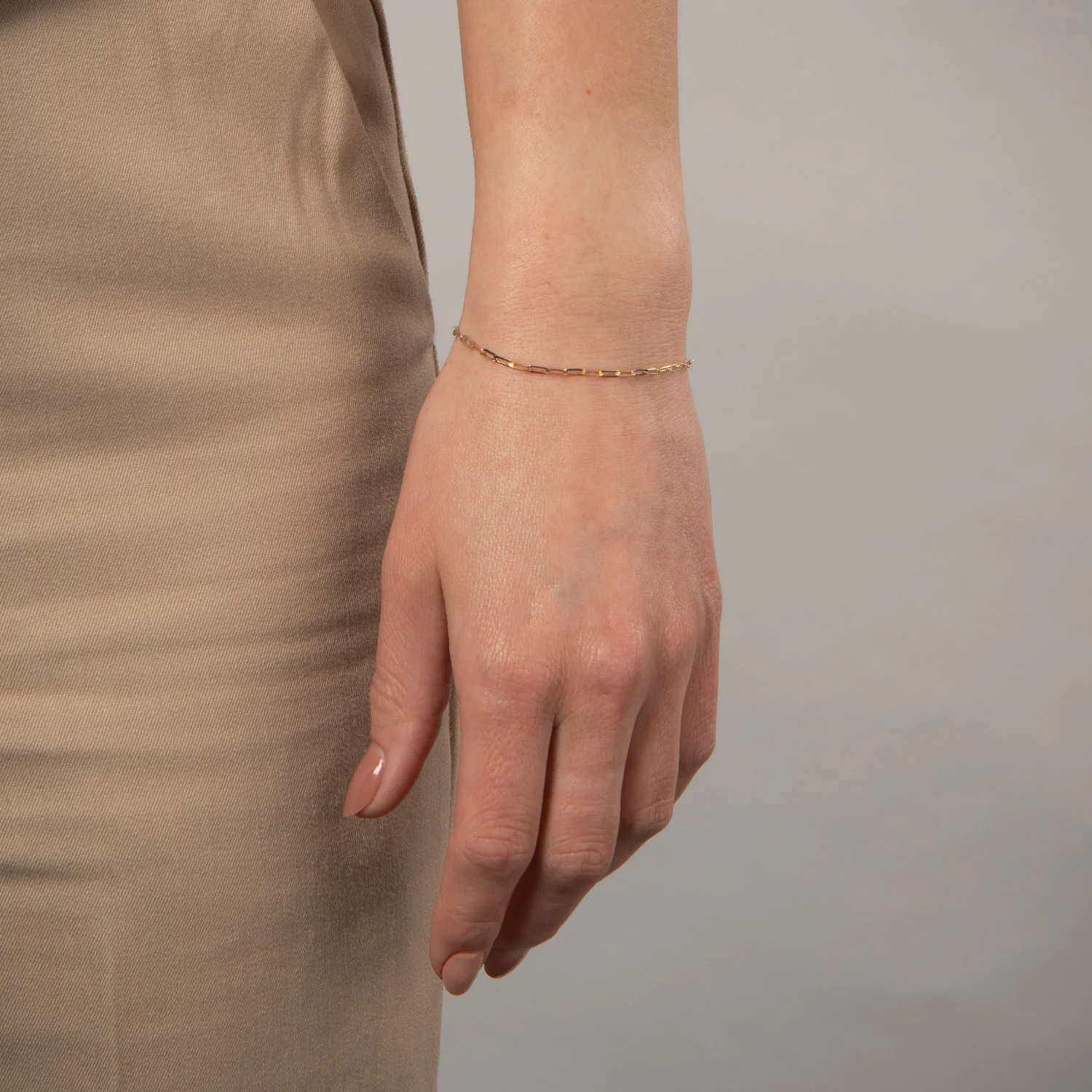 Vibholm Guld - Mini lænke armbånd, 19 cm - 8 kt guld