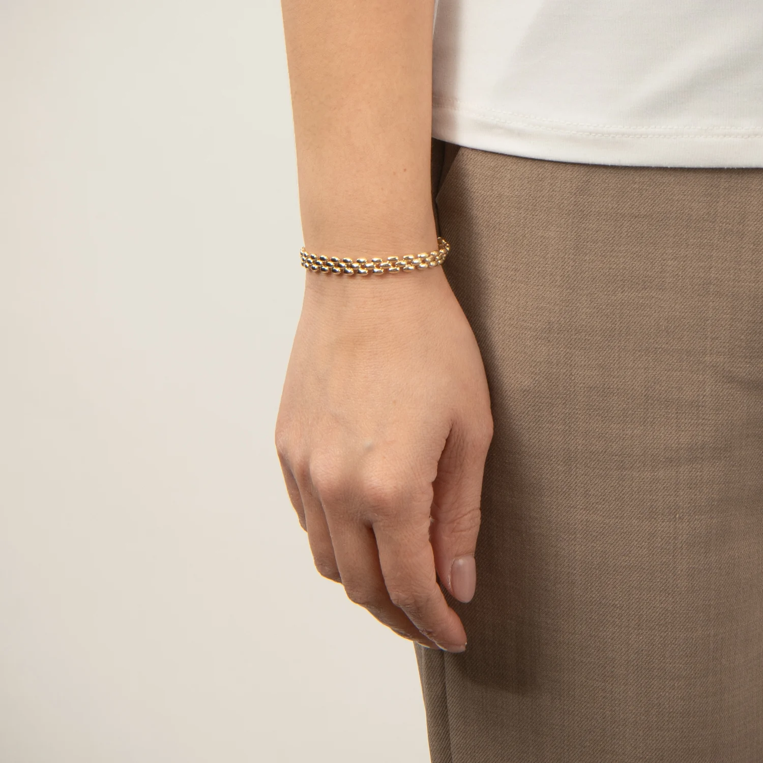 Vibholm GULD - Mursten armbånd, 18 cm - 8 kt. guld - Image 2