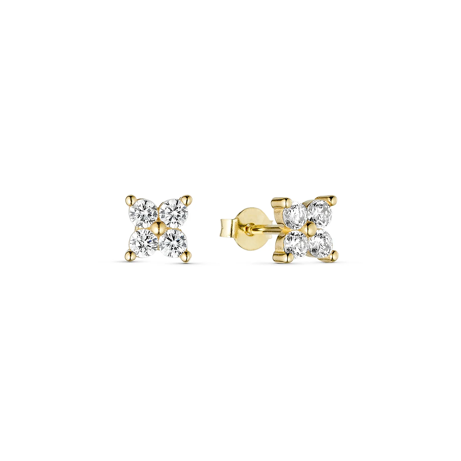 Vibholm GULD - Øreringe m. zirkonia, 5,3 mm - 8 kt. guld