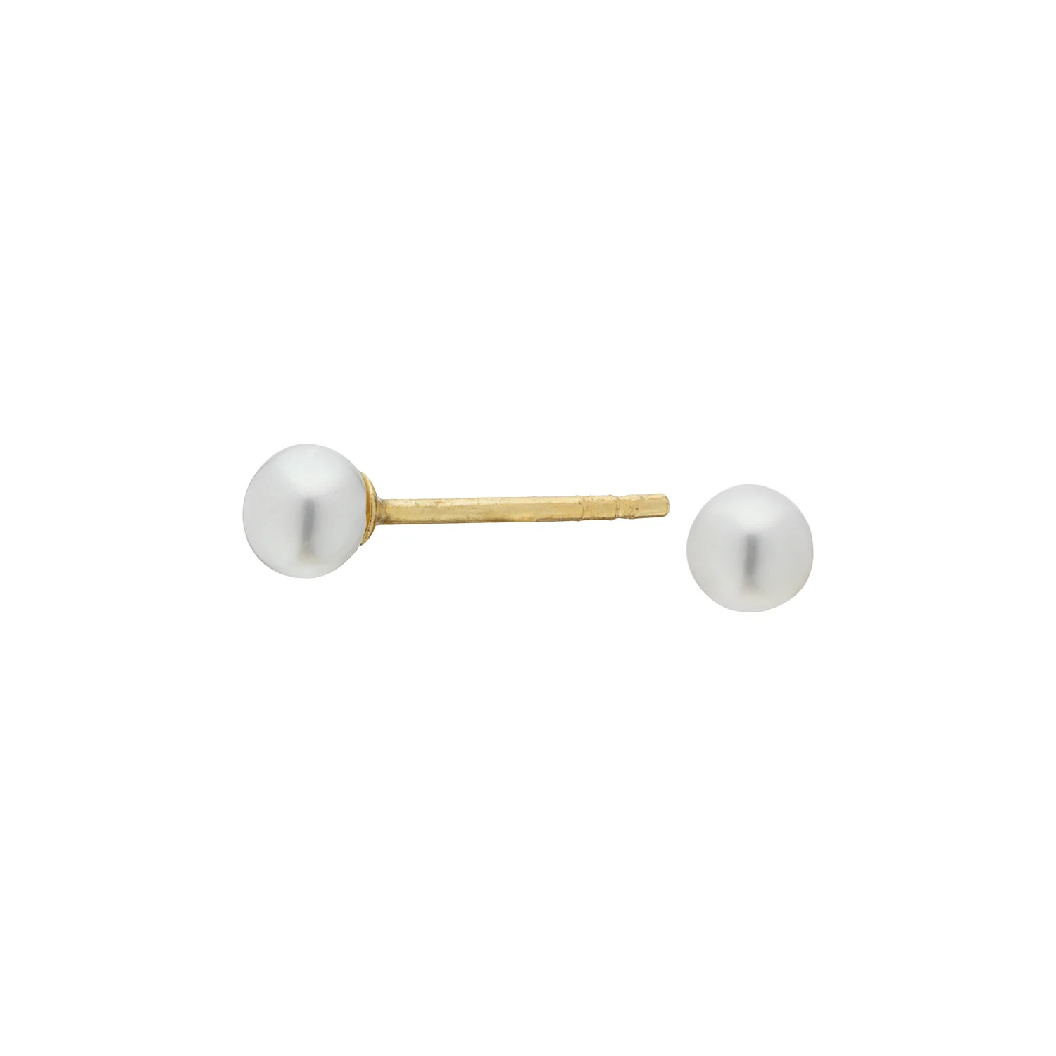 Vibholm GULD - Perle ørestikker 3-6,5 mm - 14 kt. guld