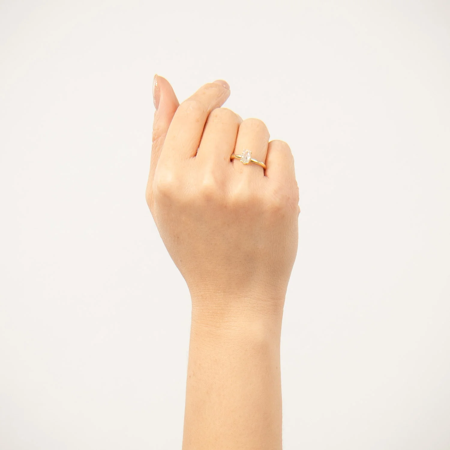 Vibholm GULD - Ring m. oval zirkonia - 8 kt. guld - Image 2