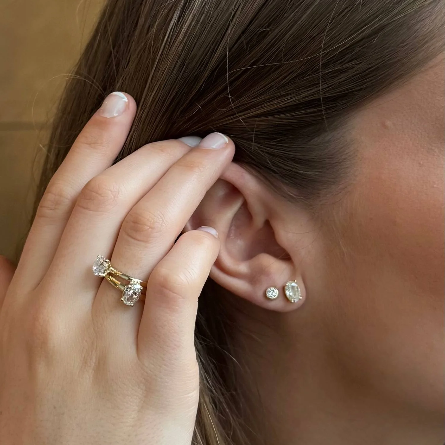 Vibholm GULD - Ring m. oval zirkonia - 8 kt. guld - Image 3