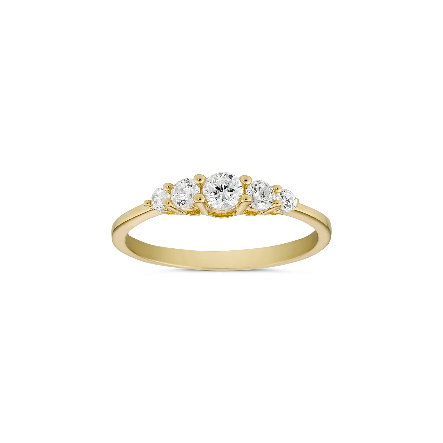 Vibholm GULD - Ring m. zirkonia, elegant - 8 kt. guld