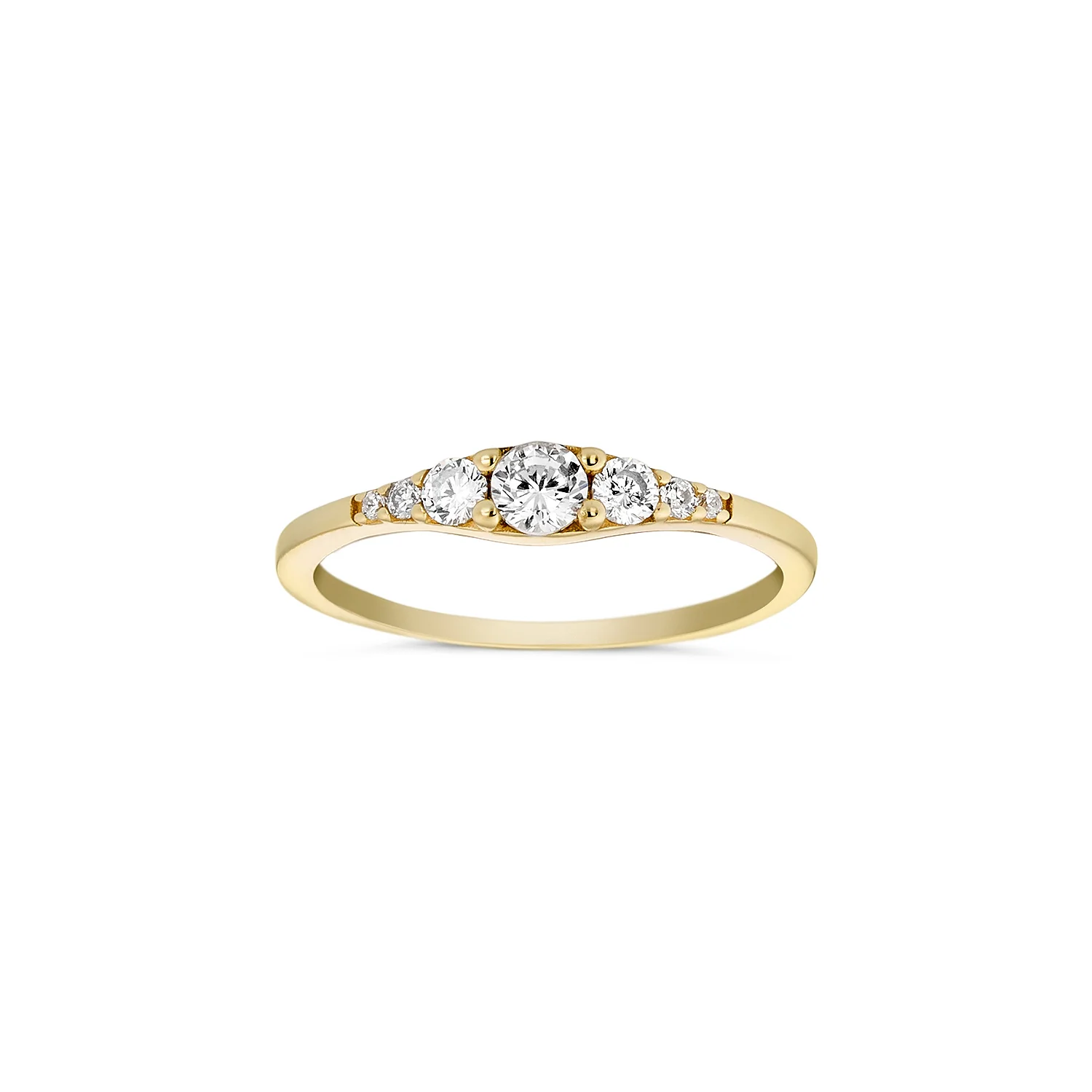 Vibholm GULD - Ring m. zirkonia, petit - 8 kt. guld