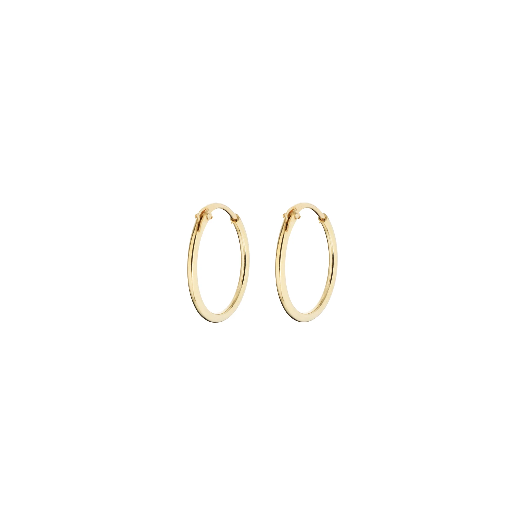 Vibholm GULD - Tube Creoler, 10 mm - 14 kt. guld