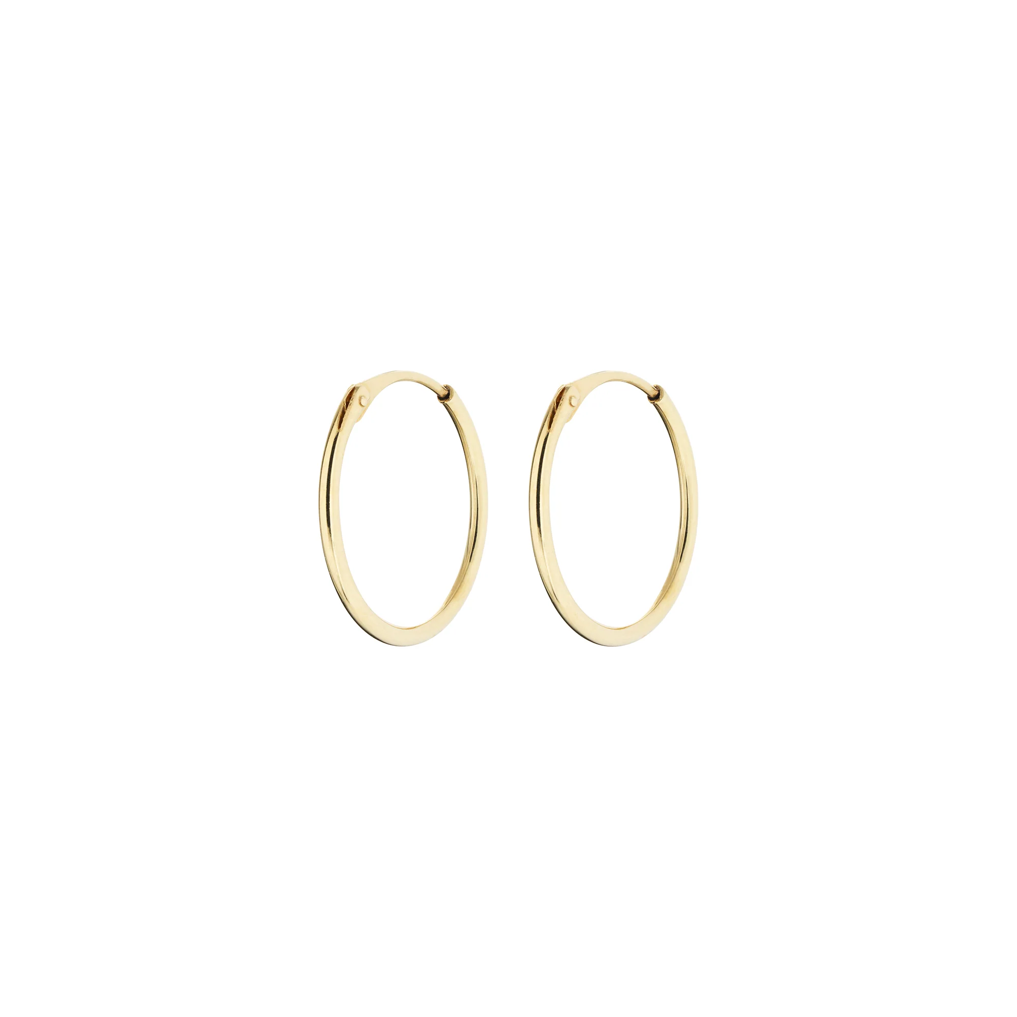 Vibholm GULD - Tube Creoler, 12mm - 14 kt. guld
