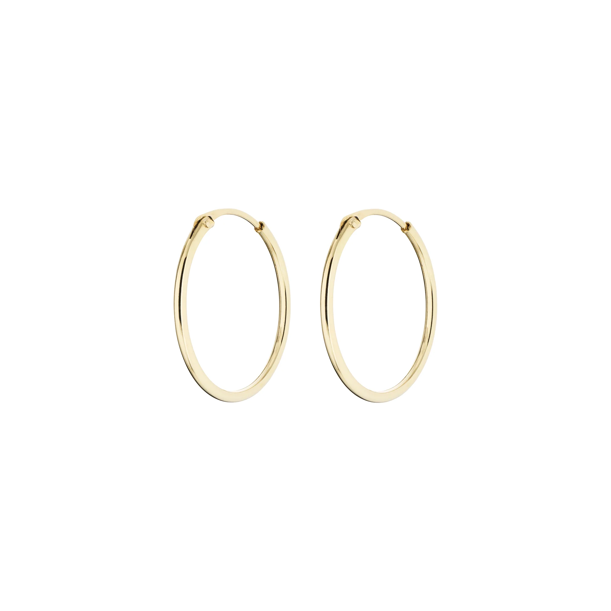 Vibholm GULD - Tube Creoler, 14mm - 14 kt. guld