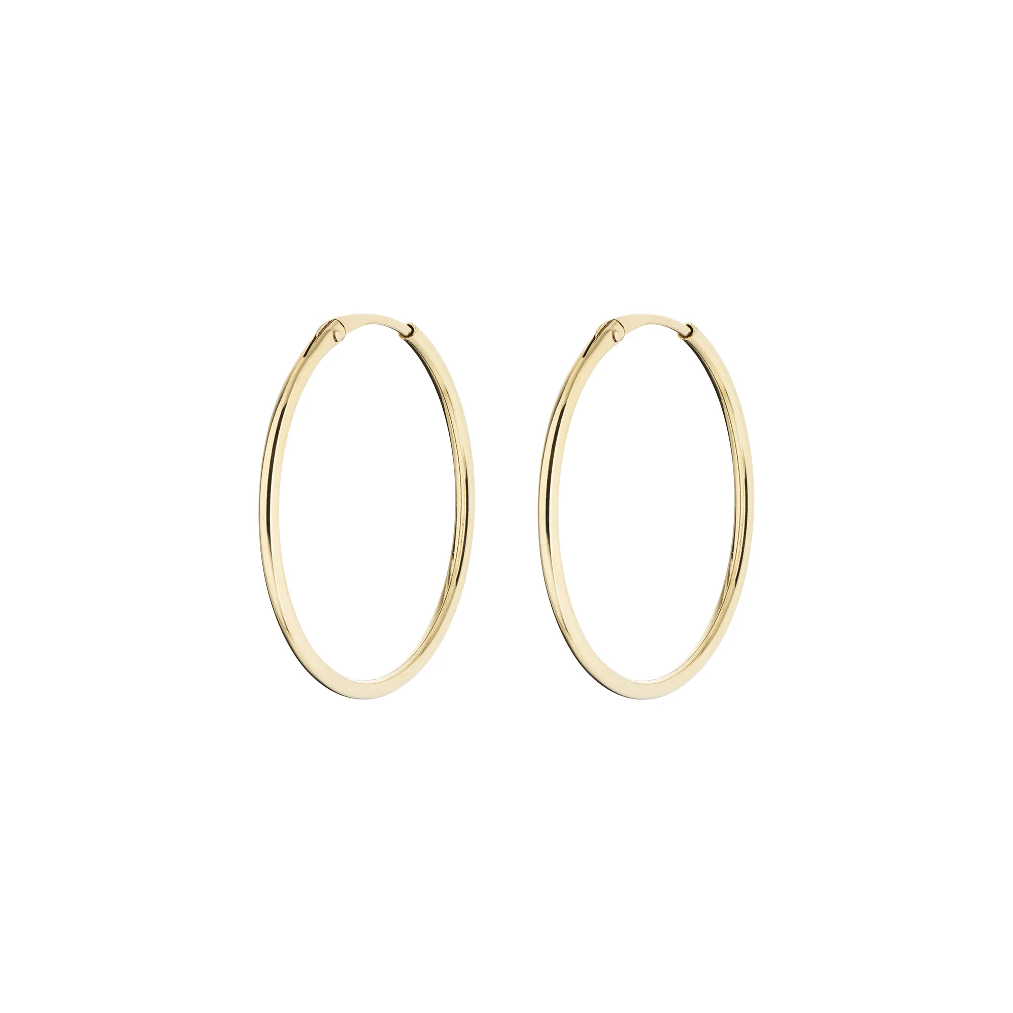 Vibholm GULD - Tube Creoler, 18mm - 14 kt. guld