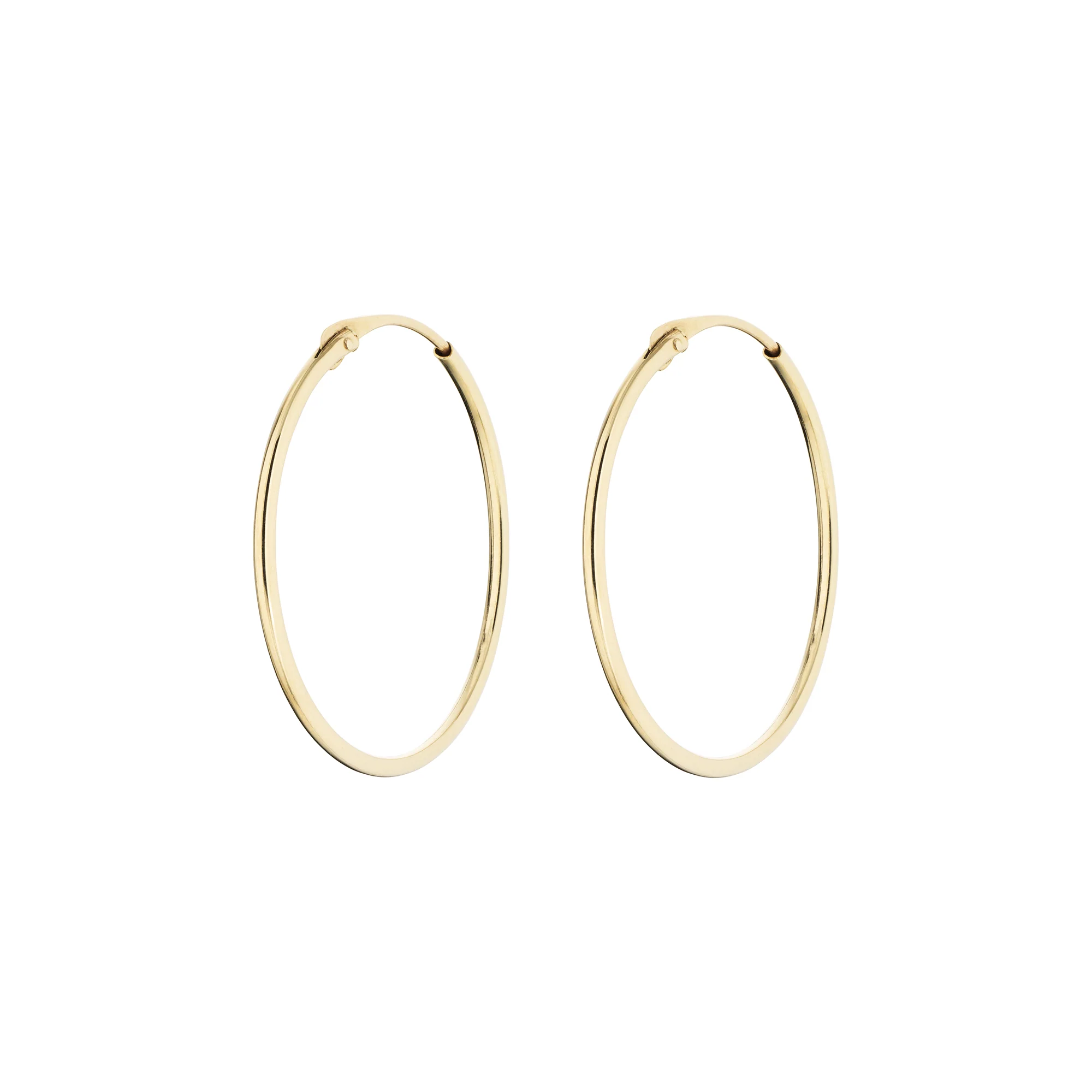 Vibholm GULD - Tube Creoler, 20mm - 14 kt. guld
