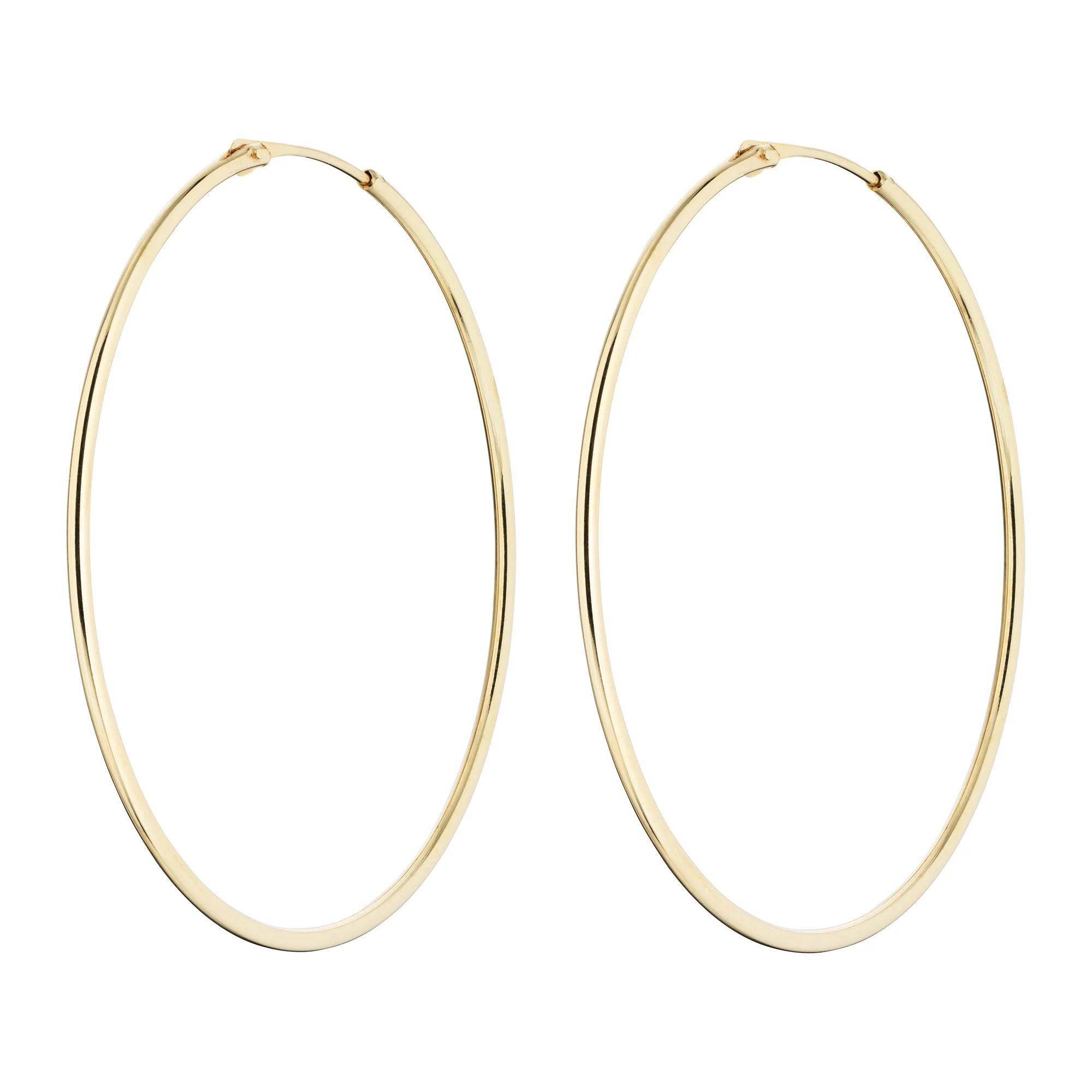 Vibholm GULD - Tube Creoler, 35mm - 14 kt. guld