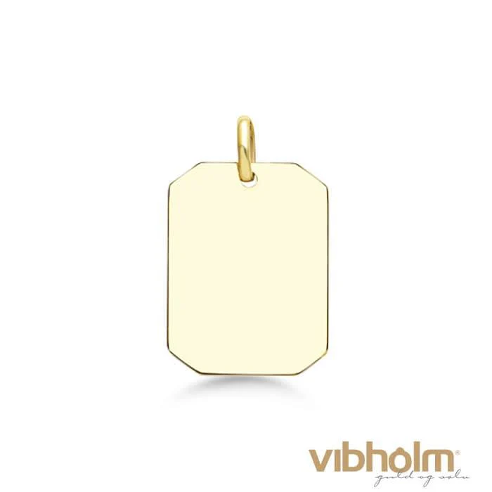 Vibholm GULD - Vedhæng ID plade - OZ-P0001-02