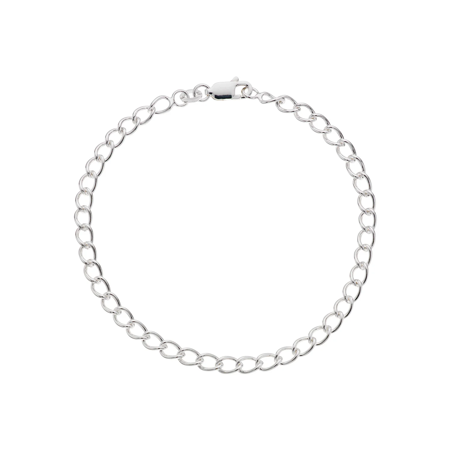 Vibholm SØLV - Åbent panser armbånd, 19 cm/4 mm - sølv