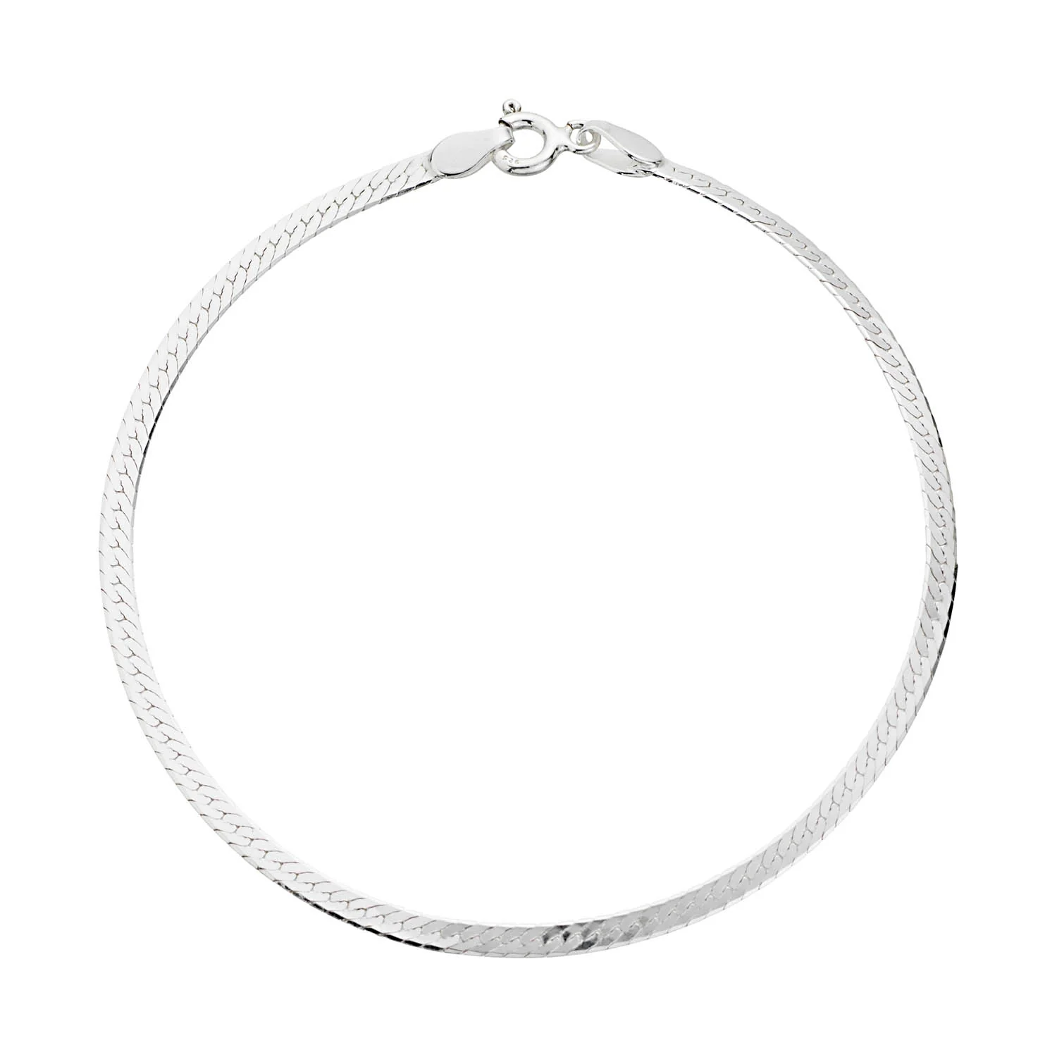 Vibholm Sølv - Armbånd flad panser, 18 cm - Sølv