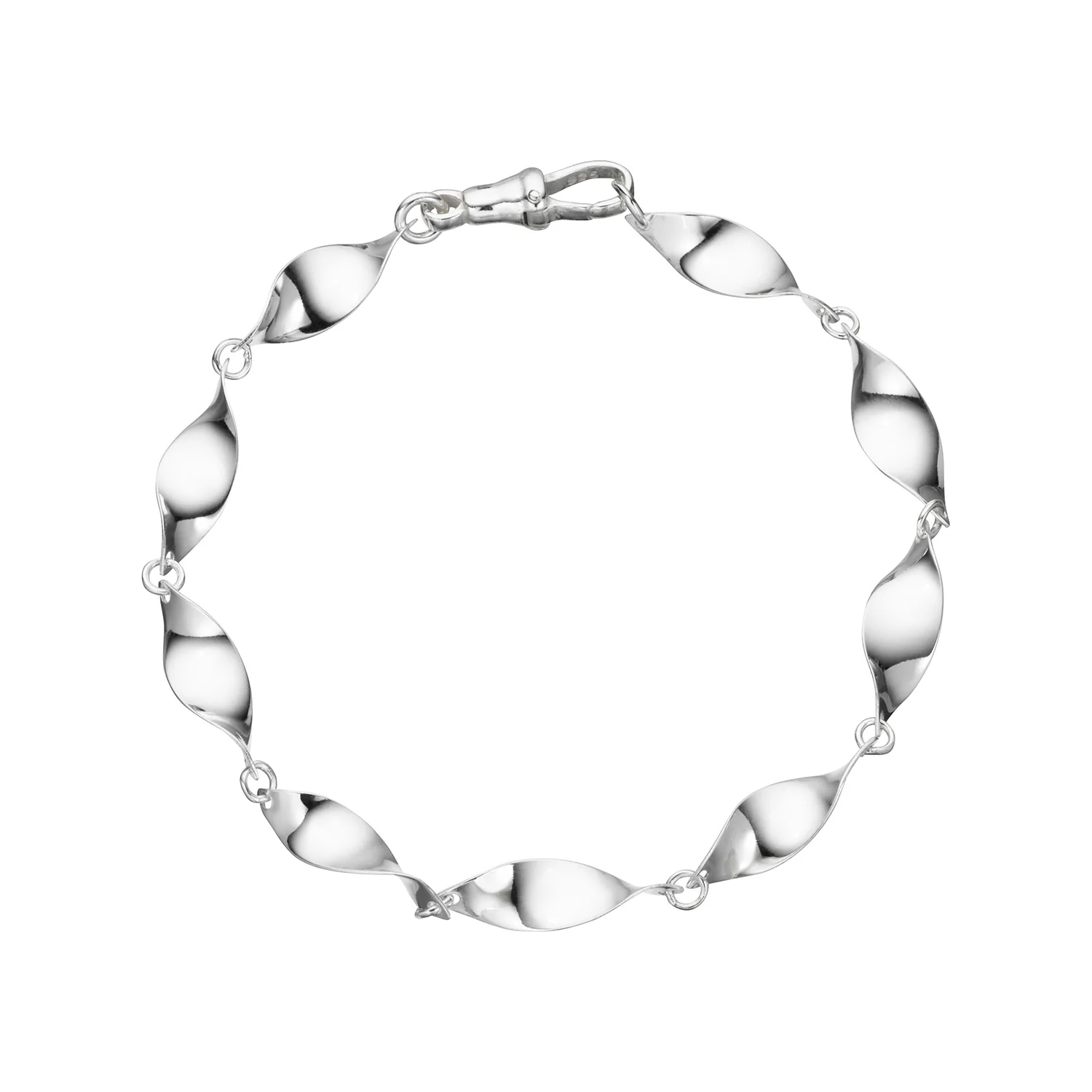 Vibholm SØLV - Armbånd m. ni led, 19 cm - Sølv