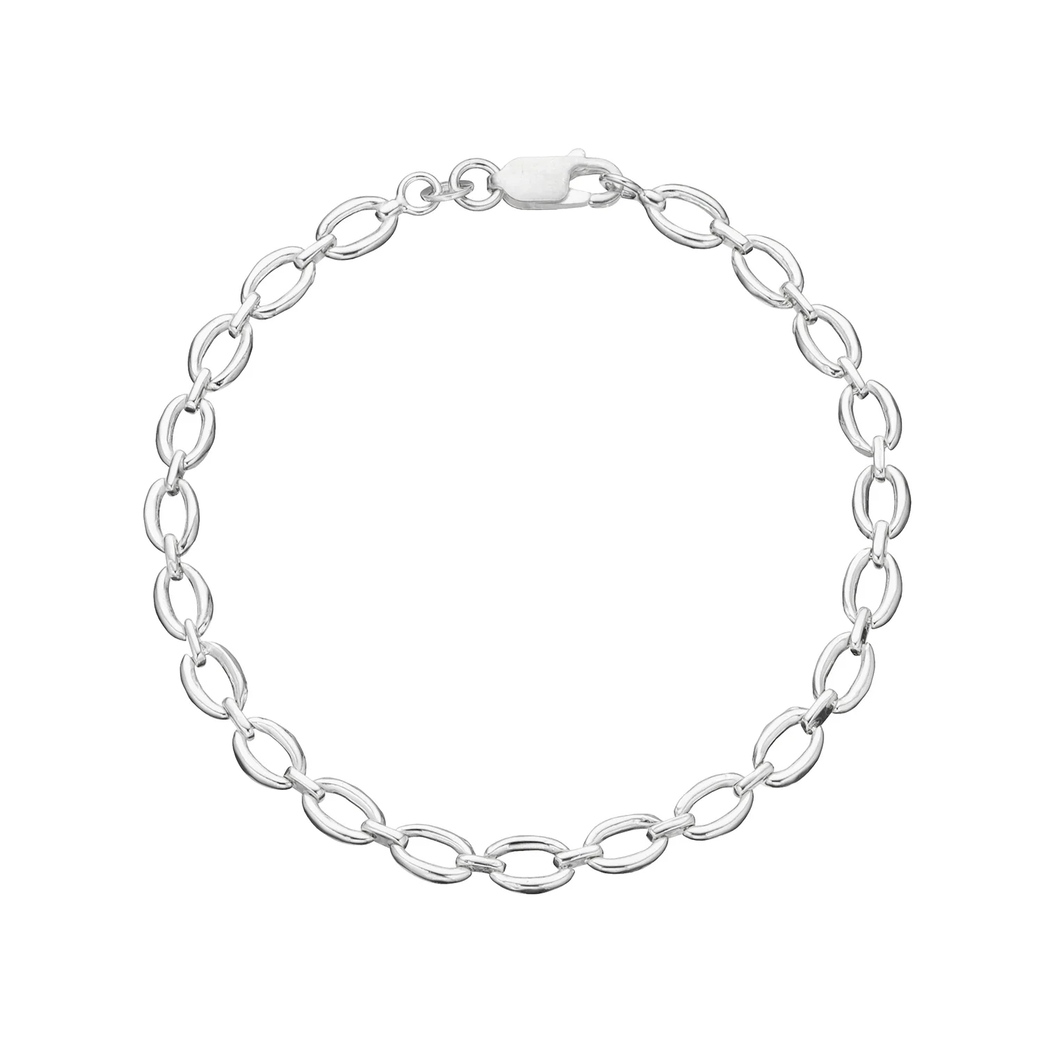 Vibholm SØLV - Armbånd m. symmetriske led, 19 cm - Sølv