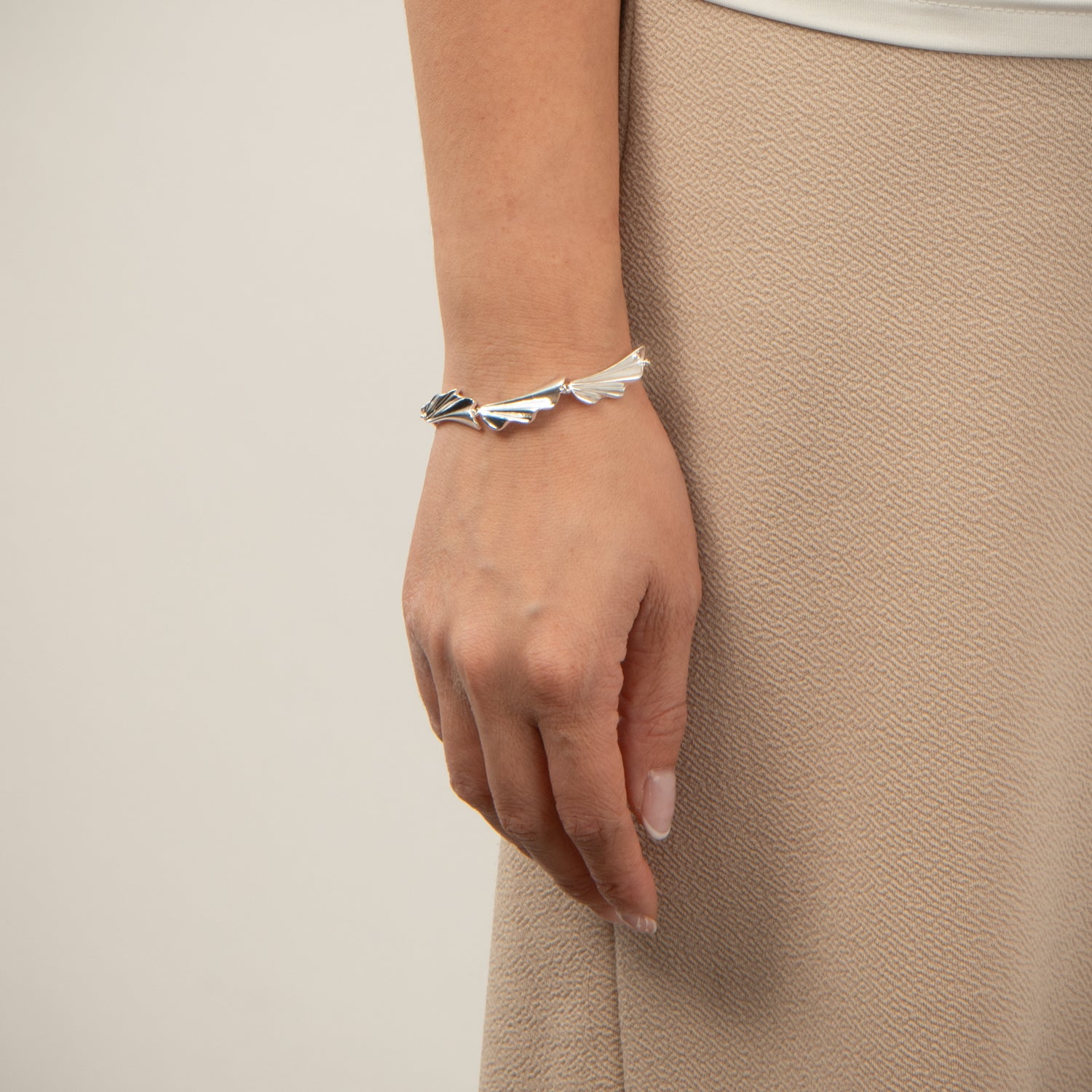 Vibholm SØLV - Armbånd m. syv store led, 21 cm - Sølv - Image 2