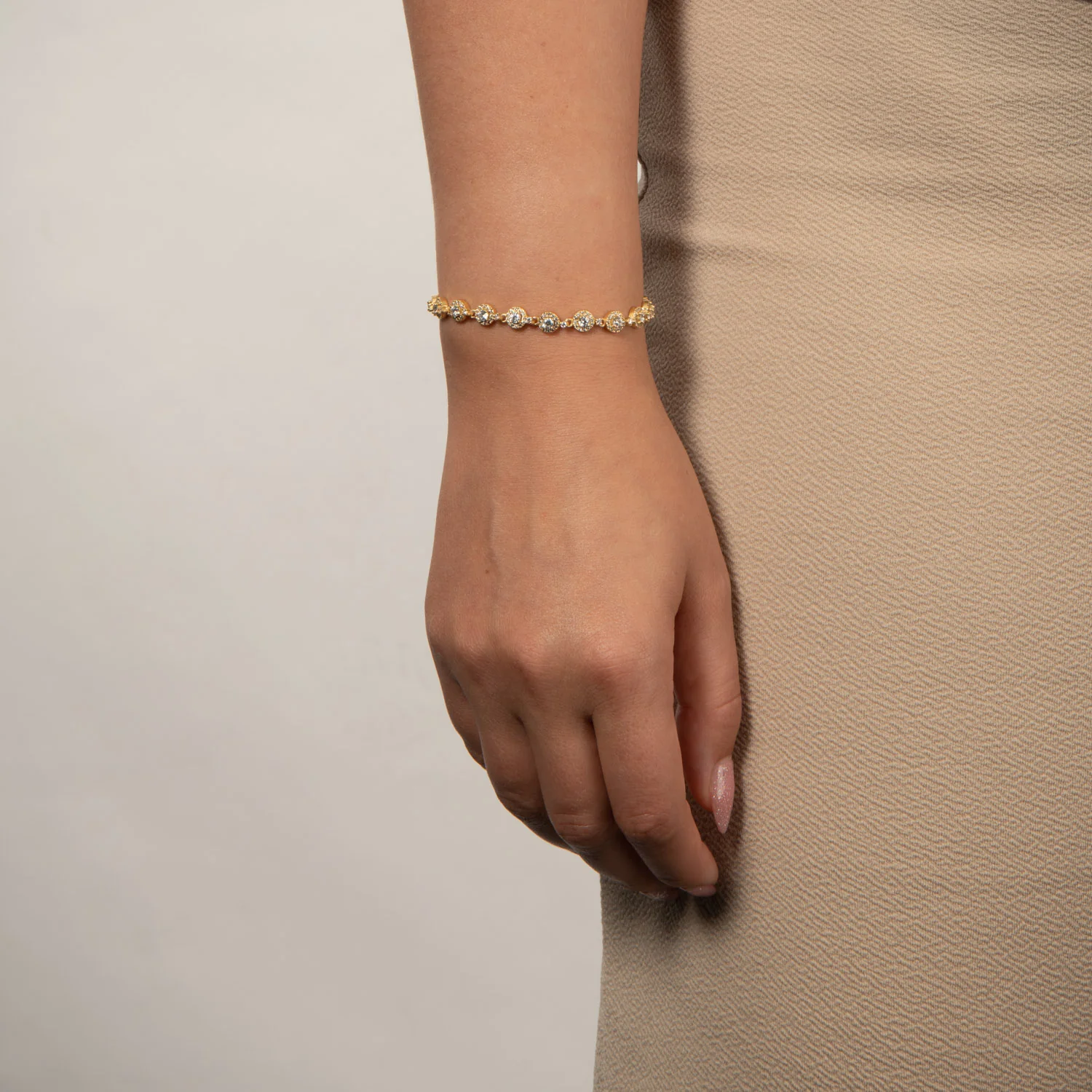 Vibholm SØLV - Armbånd med zirkonia - Forgyldt sterlingsølv - Image 2