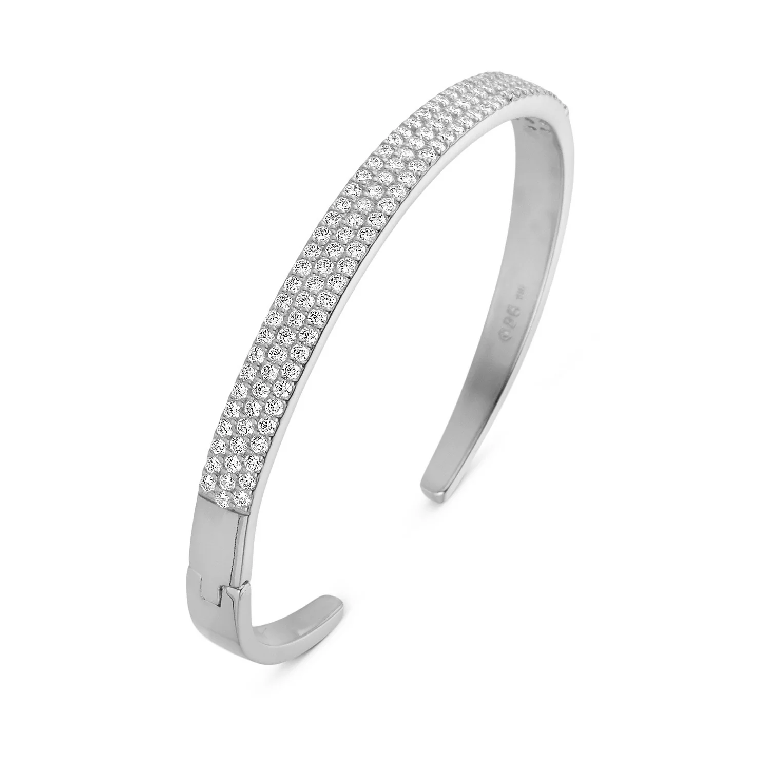 Vibholm Sølv - Armring med zirkonia, bred/58 mm - Sølv