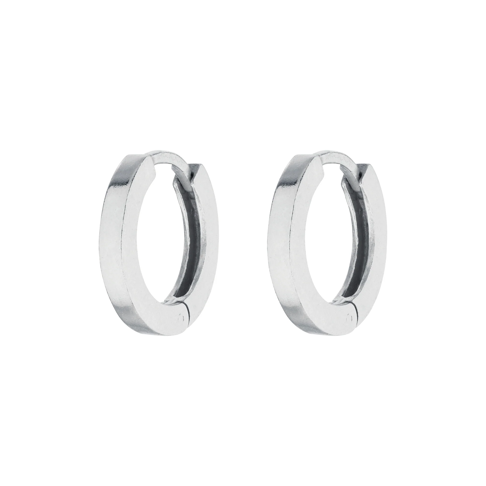 Vibholm SØLV - Click creoler, 14 mm - Sterlingsølv