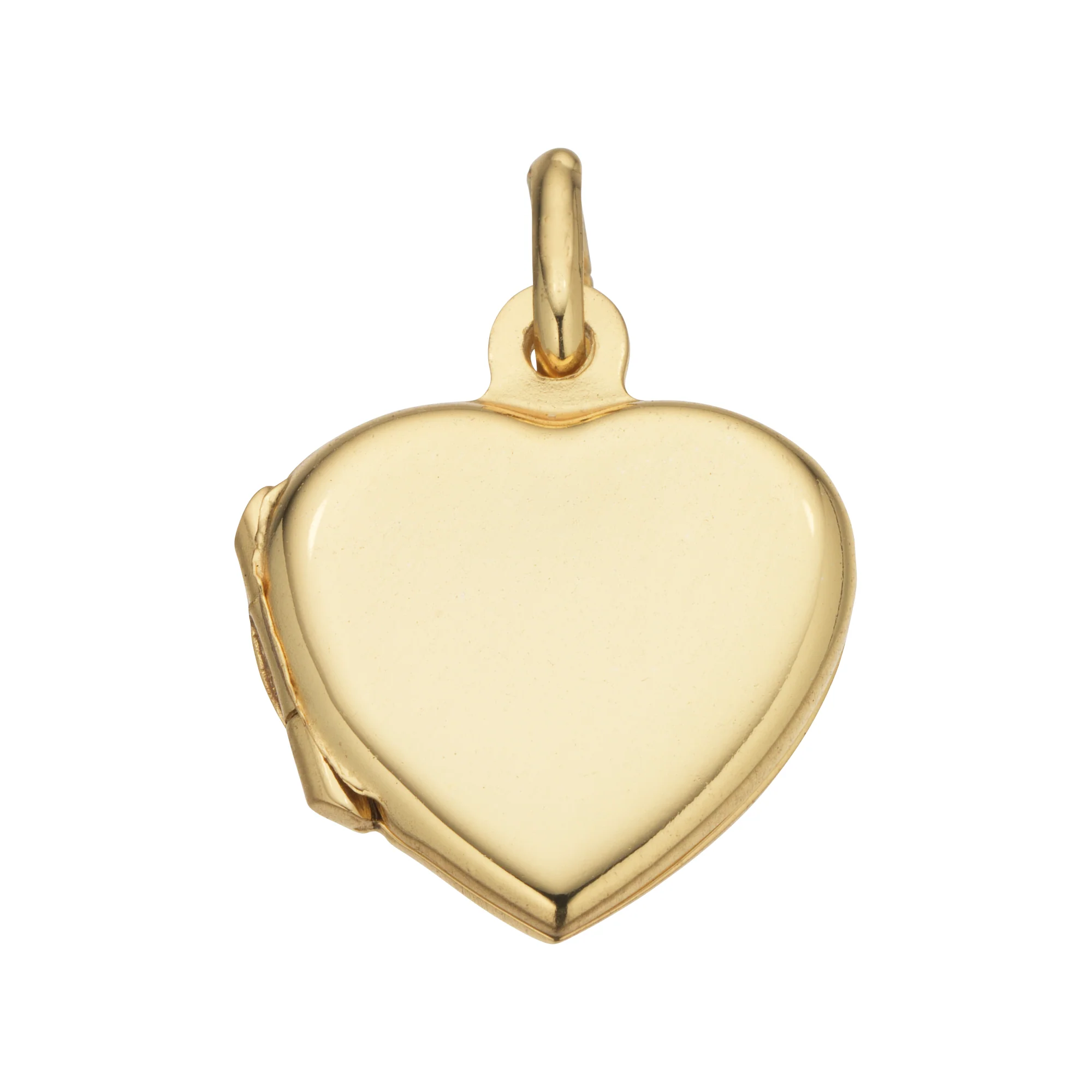 Vibholm Sølv - Hjerte Medaljon, 15mm - Forgyldt sølv
